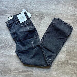 NWT Abercrombie & Fitch The 90's Straight Ultra High Rise Black Jeans  Size 27/4